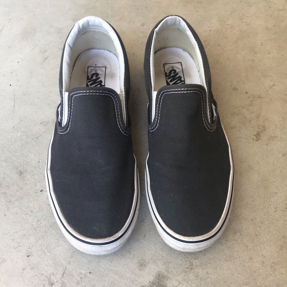 Grey slip on vans
